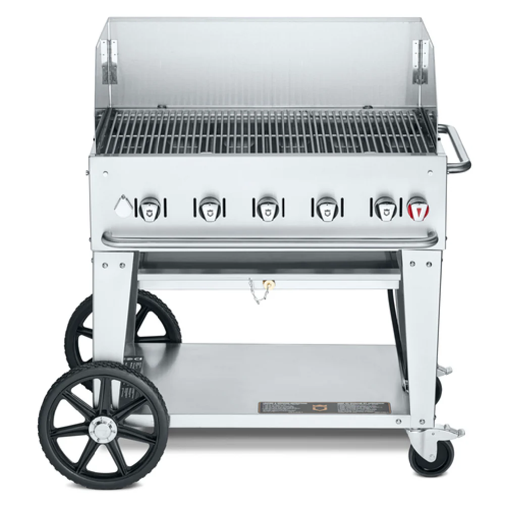 Crown Verity CV-MCB-36WGP-LP 34 Inch Charbroiler Gas with 5 Burners and Wind Guards Crown Verity CV-MCB-36WGP-LP 34 Inch Charbroiler Gas with 5 Burners and Wind Guards