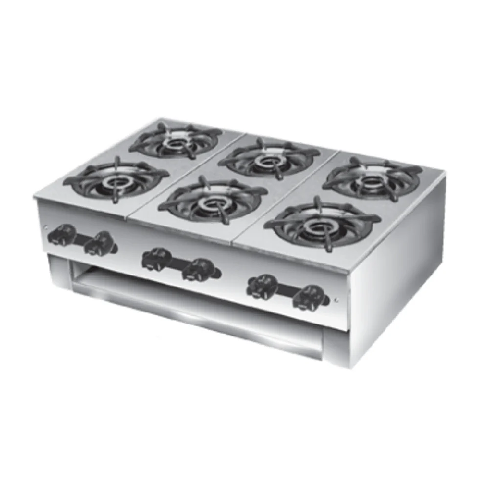 Comstock-Castle 1093 30 Inch Gas Hotplate with 6 Burners 72000 BTU