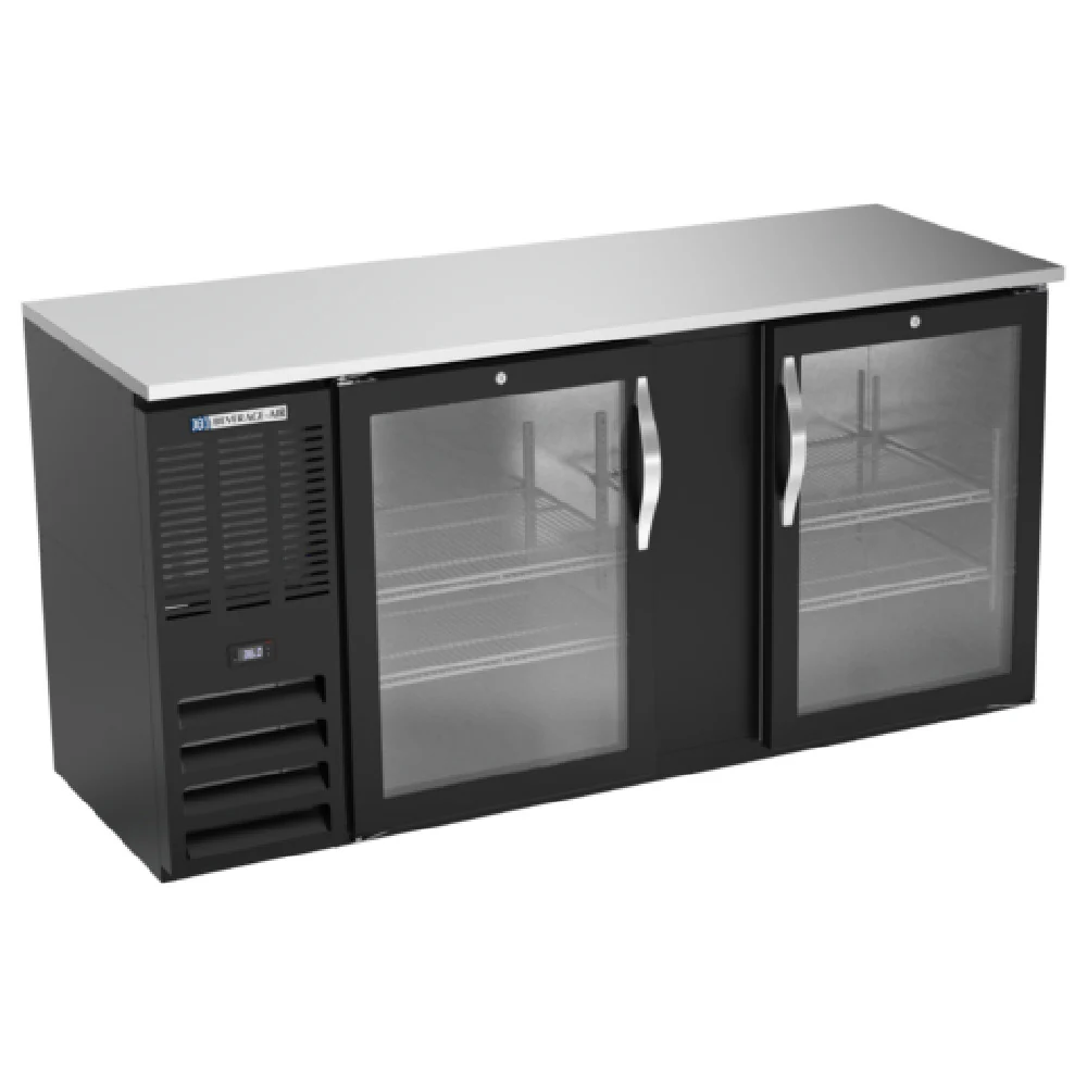 Beverage Air BBN68HC-G-B Refrigerated Back Bar Storage Cabinet Two-section 68