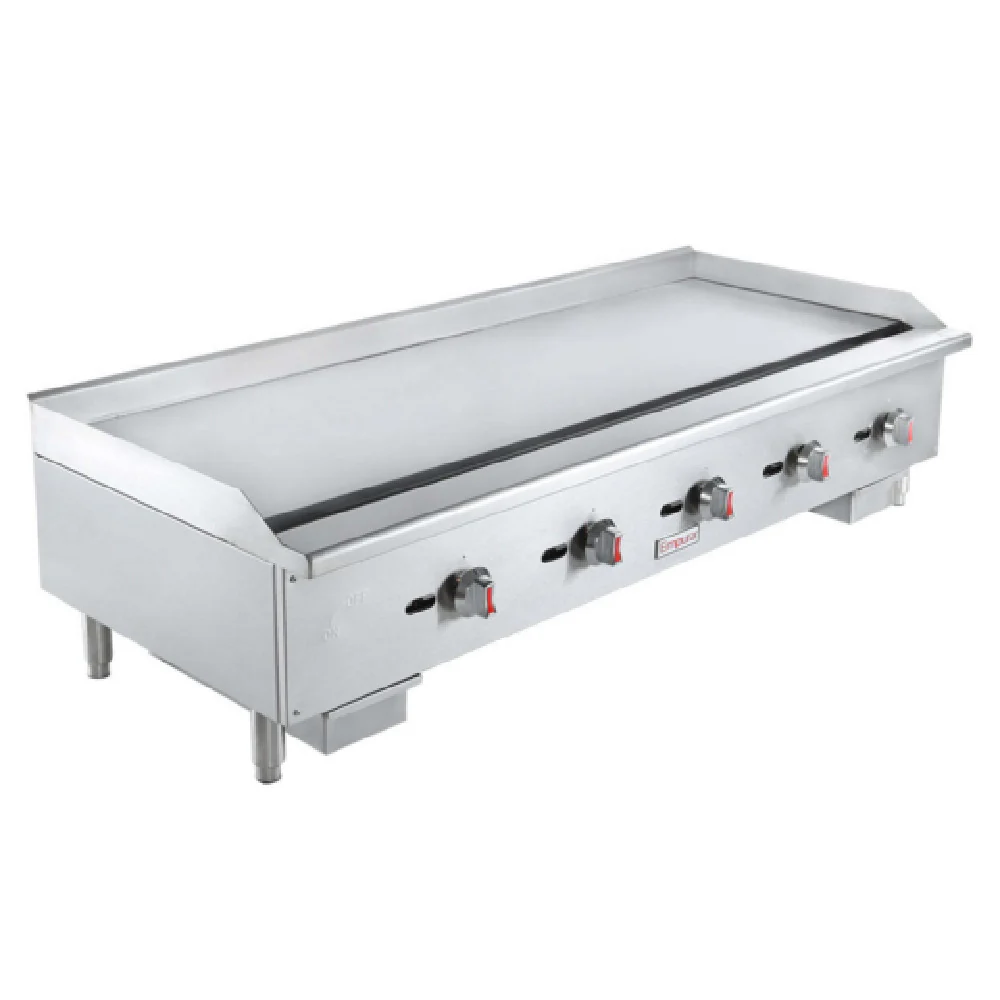 Empura Equipment EGG-60ST 59-1/4 Inch Gas Griddle Countertop Stainless Steel 5 Burners 150000 BTU