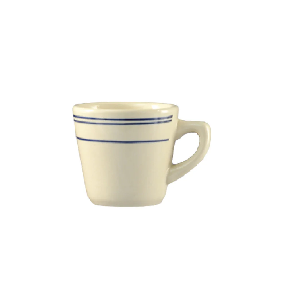 CAC China BLU-1 7 Oz Blue Line Coffee Cup Pack of 3 Dozen Ceramic