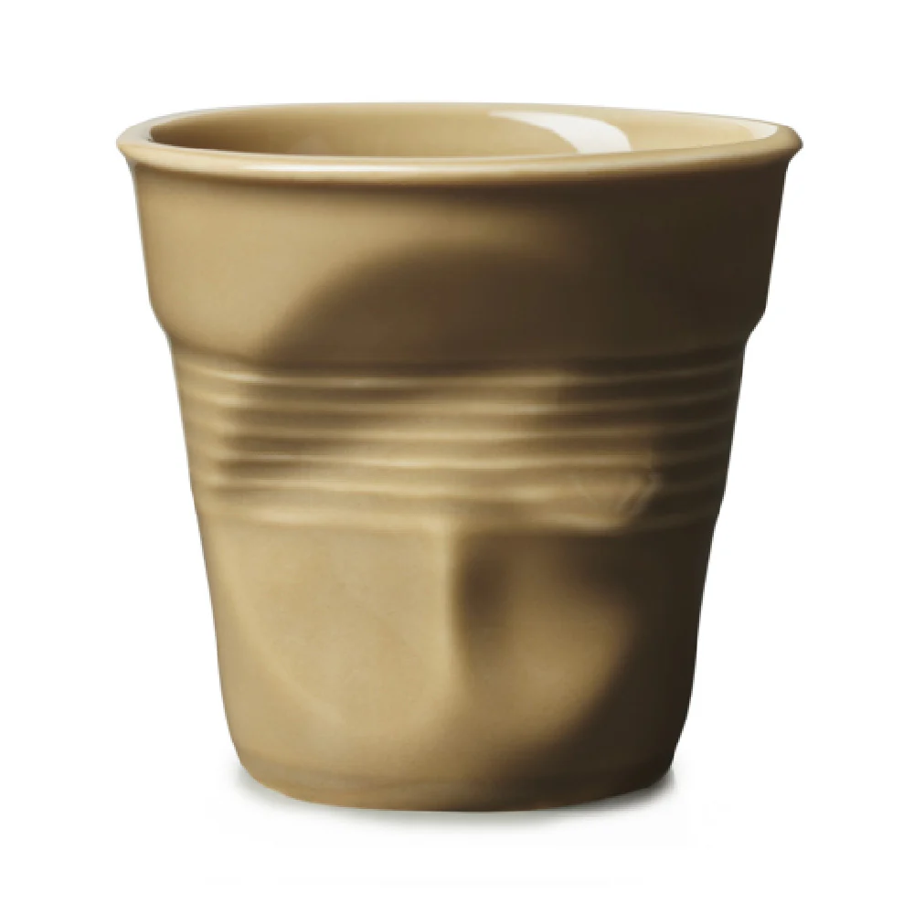 Revol 659567 2.71 Oz Crumpled Espresso Tumbler Porcelain Made in France Revol 659567 2.71 Oz Crumpled Espresso Tumbler Porcelain Made in France