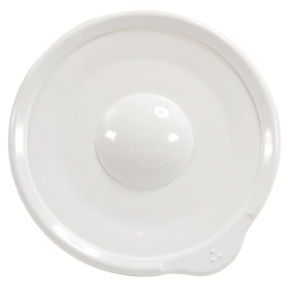 BauscherHepp T3800W 5-3/10 Inch Round Saucer With Rim and Sensory Handle Melamine White BauscherHepp T3800W 5-3/10 Inch Round Saucer With Rim and Sensory Handle Melamine White