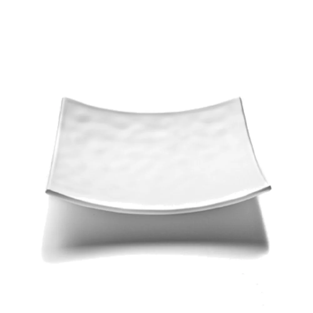 GET Enterprises JW10SQRF-W 9-3/4 Inch Plate Coupe Shallow Melamine White
