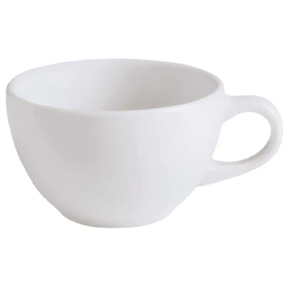GET Enterprises PA1101904424 8.8 Oz Tea Cup with Handle Porcelain Bright White