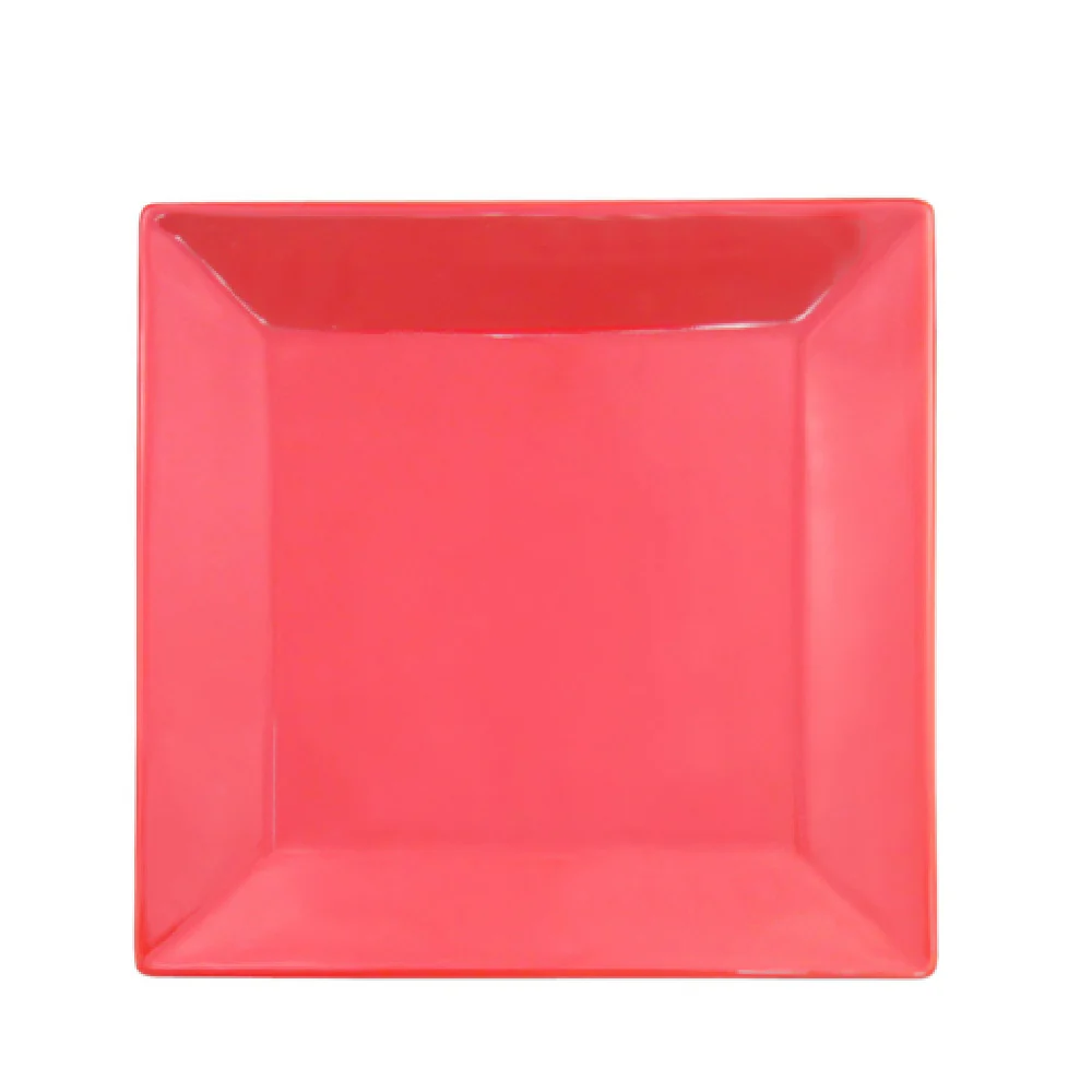 CAC China KC-8-R 8 Inch Color Arts Plate Red Ceramic - 2 Dozen Packs