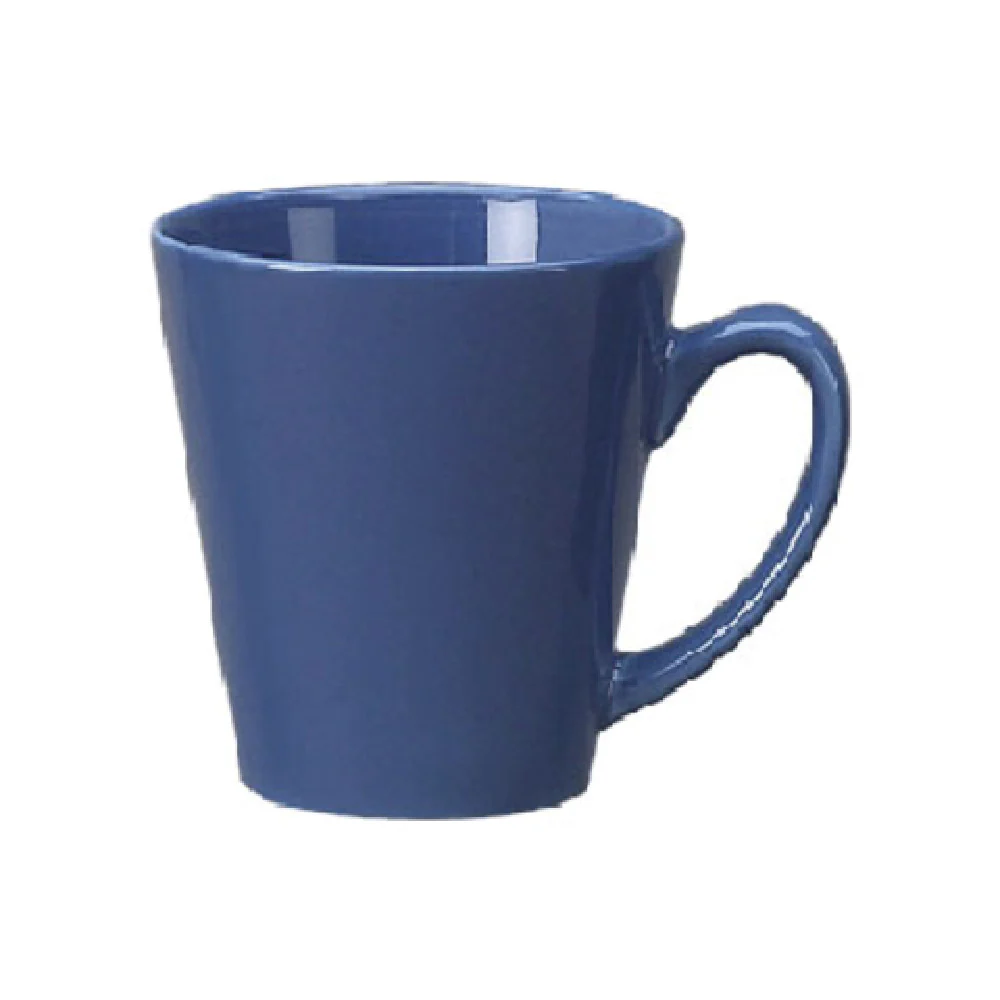 International Tableware 839-06 12 Oz Funnel Cup With Handle Ceramic Lead-Free Light Blue