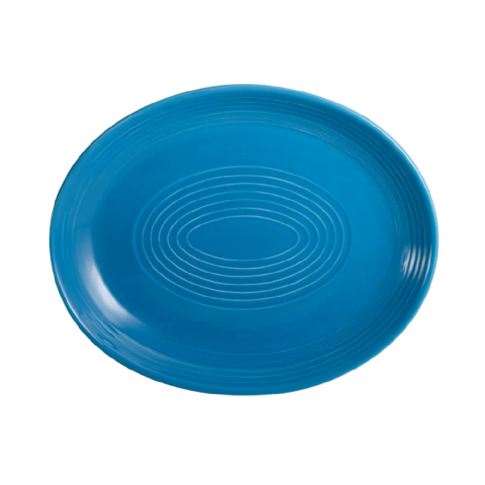 CAC China TG-13C-PCK 11 Inch Oval Coupe Platter with Embossed Design Porcelain CAC China TG-13C-PCK 11 Inch Oval Coupe Platter with Embossed Design Porcelain