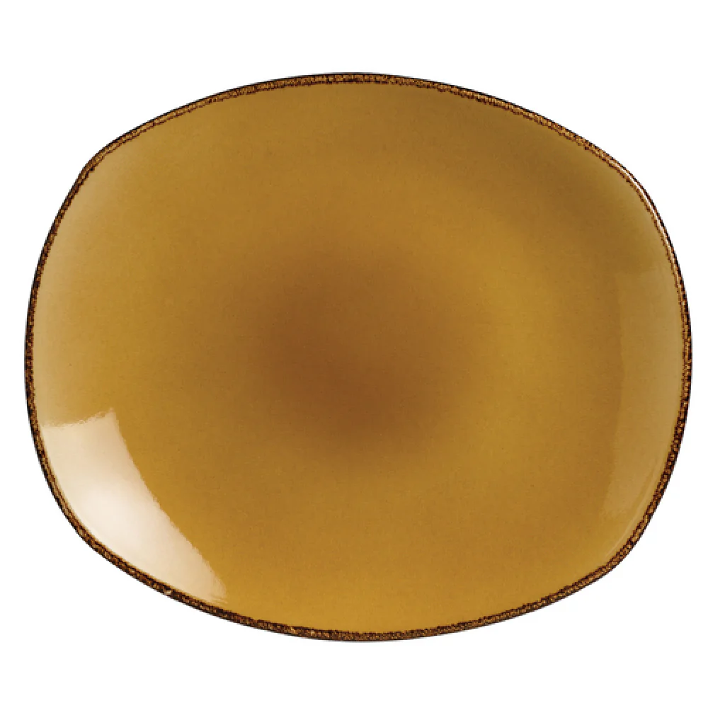 Steelite 11210581 8.0 Inch Spice Plate Oval Mustard China