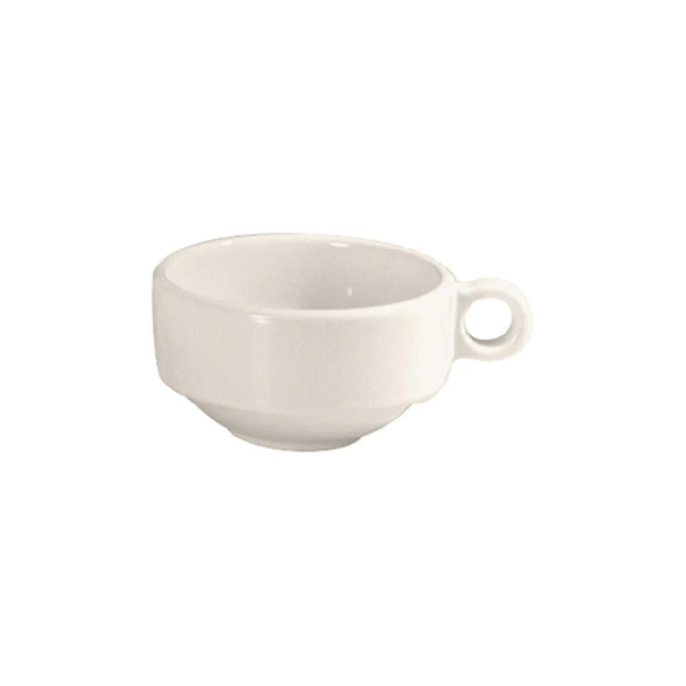 Steelite DCI147W 16 Oz Latte Cup White Ceramic Jumbo Round Stackable