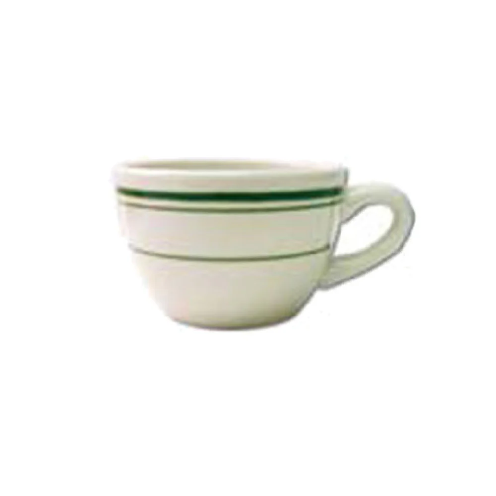 International Tableware VE-37 8 Oz Cup Low Round With Handle Ceramic