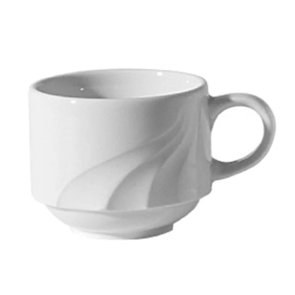 Tableware Solutions USA 21CCEVE 037 Cup 7-1/2 Oz Stackable Scratch Resistant White
