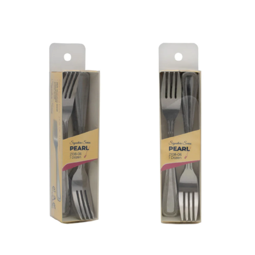 CAC China 2108-06 6 1/8 Inch Pearl Salad Fork 18/0 Stainless Steel High Weight