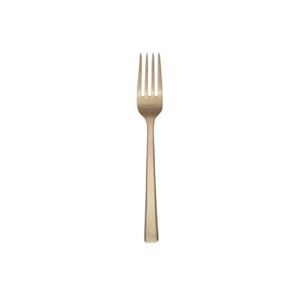 Libbey 902 038 7-1/4 Inch Salad Fork Santorini Gold Low-sheen Satin Finish 18/10 Stainless Steel
