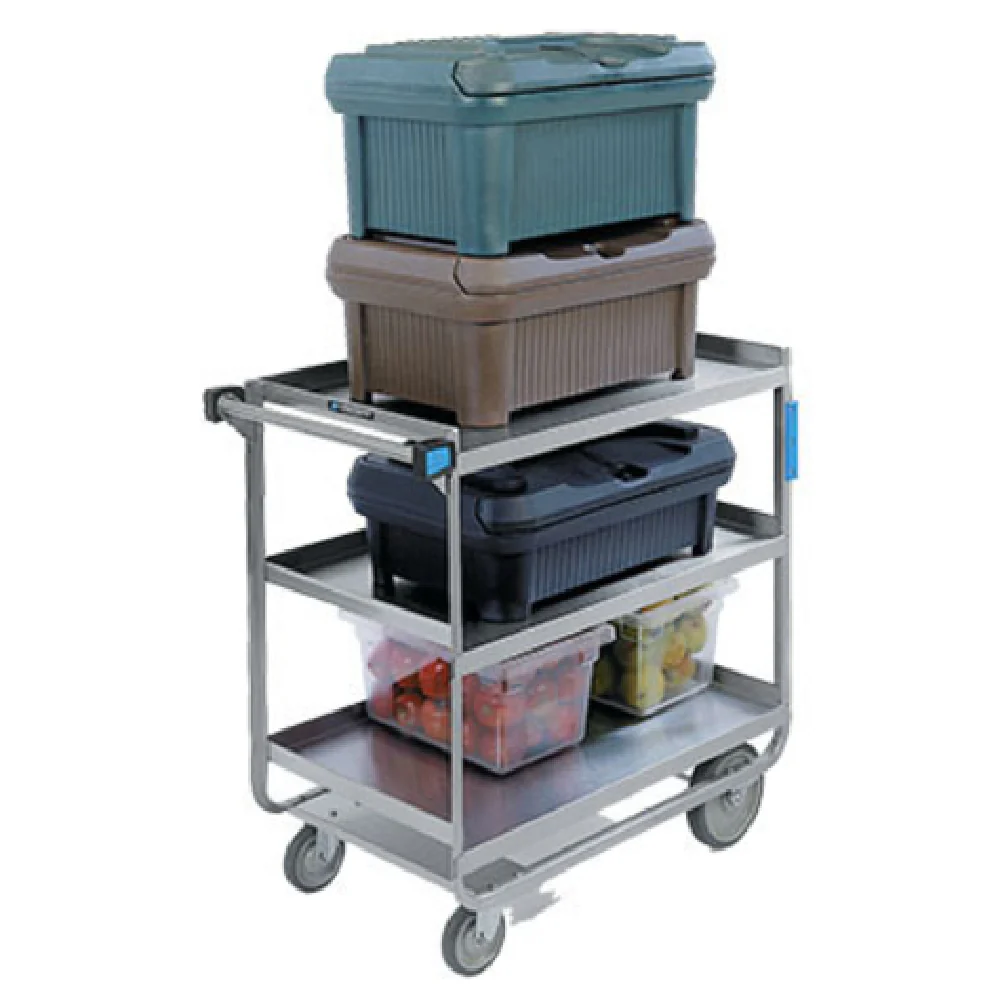 Lakeside 744 39 Inch Utility Cart Open Stainless Steel with 3 Shelves Lakeside 744 39 Inch Utility Cart Open Stainless Steel with 3 Shelves