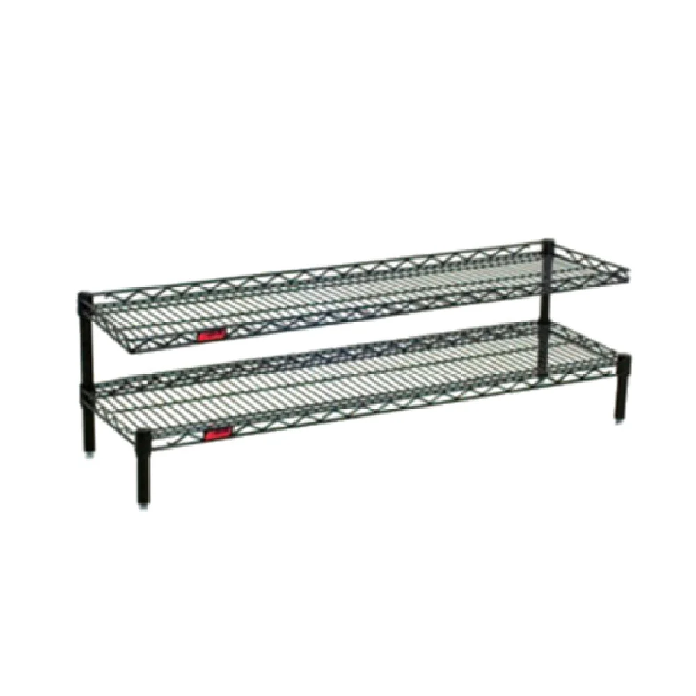 Eagle FCM1430BL 30 Inch Front Case Shelving Unit with 2 Tiers Black Epoxy Steel Eagle FCM1430BL 30 Inch Front Case Shelving Unit with 2 Tiers Black Epoxy Steel