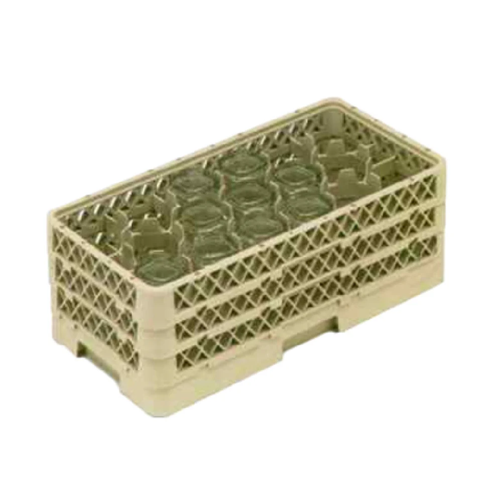 Vollrath HR1D1DDD 10 Inch Beige Commercial Dishwasher Rack Glass Compartment with 17 Extenders Vollrath HR1D1DDD 10 Inch Beige Commercial Dishwasher Rack Glass Compartment with 17 Extenders