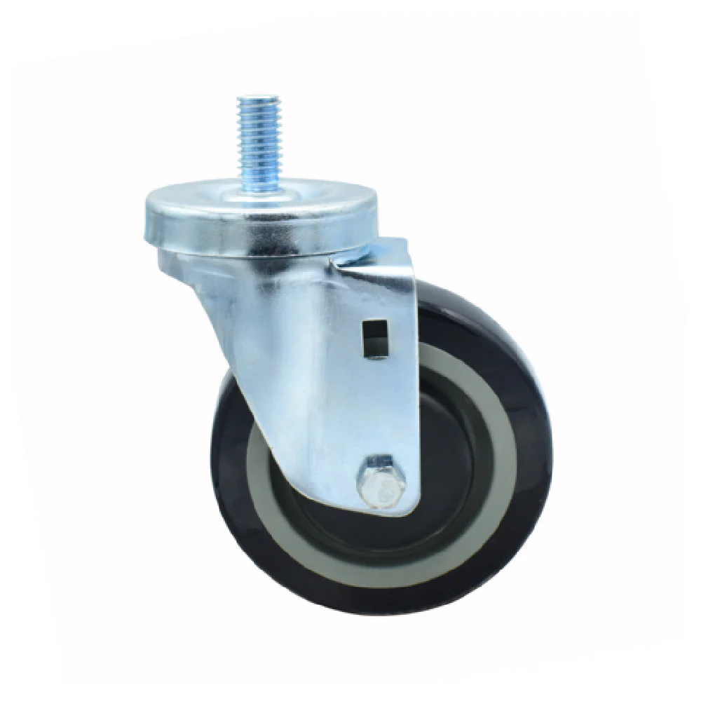 BK Resources 4SBR-4ST-PLY 4 Inch Polyurethane Wheel Without Brake Caster