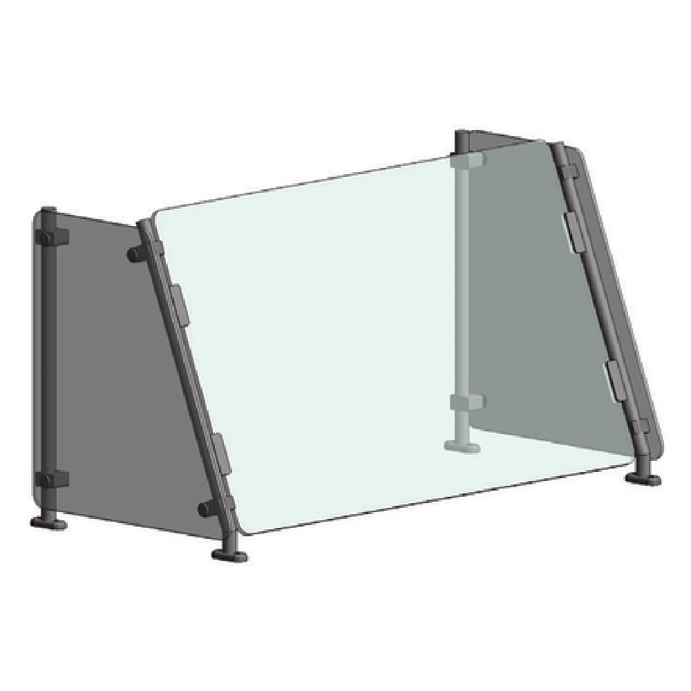 Randell RSW-AFP-72 71-3/4 Inch Premium Breath Guard Single-sided Angled Partition Stainless Steel with Tempered Glass Randell RSW-AFP-72 71-3/4 Inch Premium Breath Guard Single-sided Angled Partition Stainless Steel with Tempered Glass