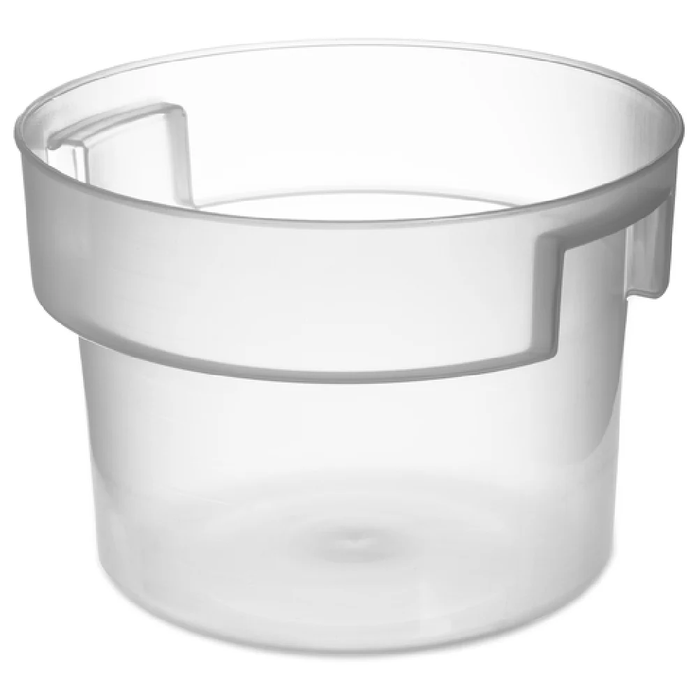 Carlisle 120530 12 Quart Round Bain Marie Container with Recessed Handles Polypropylene Carlisle 120530 12 Quart Round Bain Marie Container with Recessed Handles Polypropylene