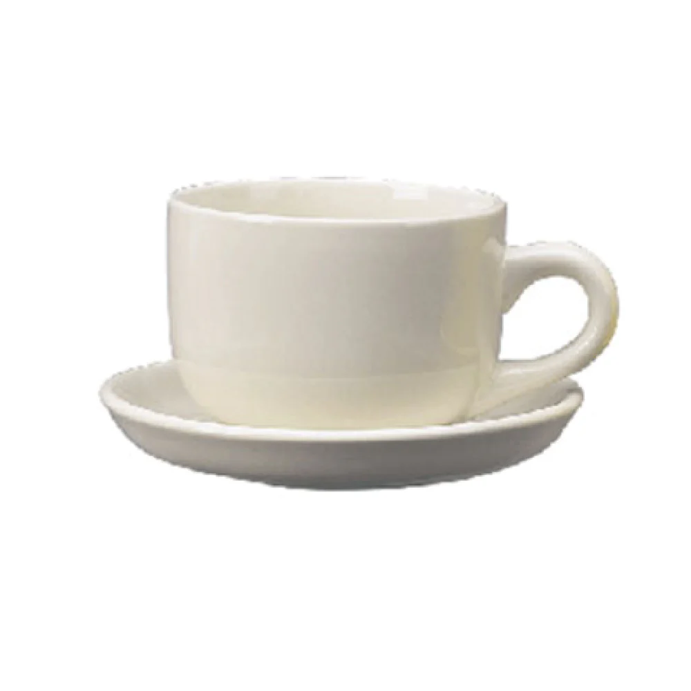 International Tableware 822-01 14 Oz Latte Cup with Handle Ceramic American White