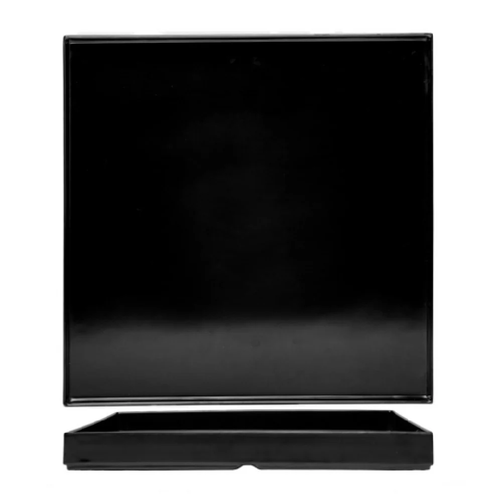 Fortessa DVDN.03.133 13 Inch Square Melamine Tray with Black Finish