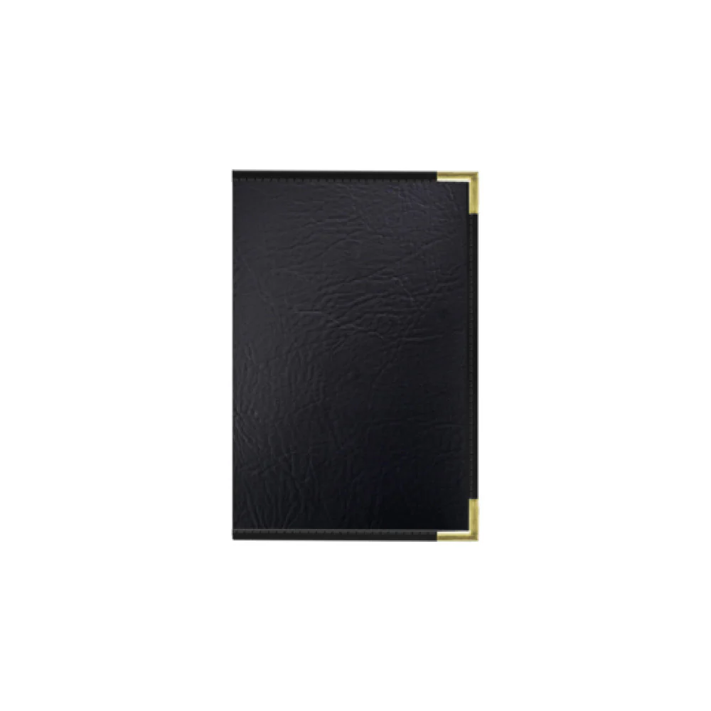 Risch SEV-4V 5.5X8.5 Antimicrobial Faux-leather Menu Cover with Metal Corners