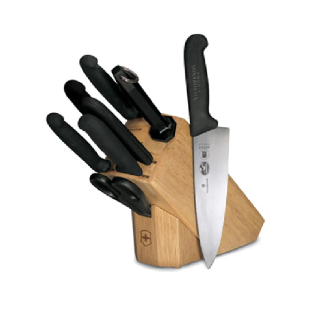 Victorinox 5.1193.8-X2 4 Inch Paring 10 Inch Slicer 8 Piece Knife Set with Block