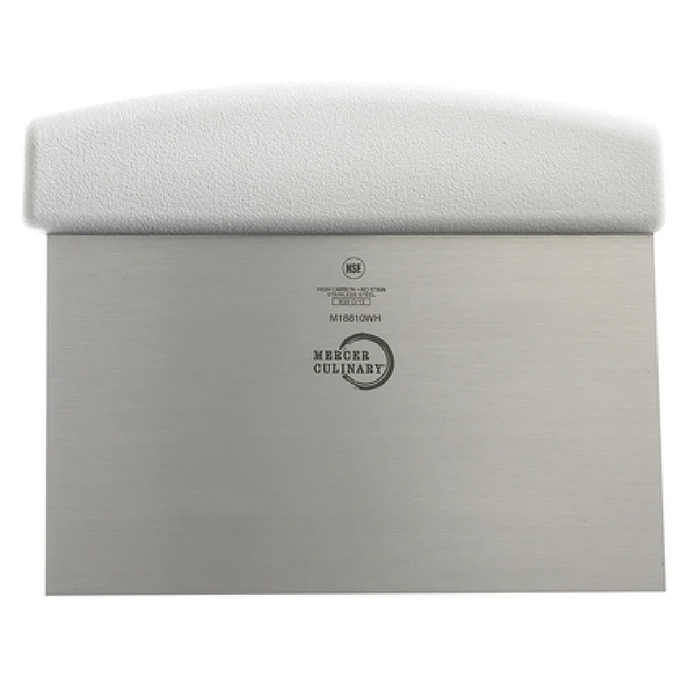 Mercer Culinary M18810WH 6 Inch Dough Cutter Japanese Stainless Steel Blade with Slip-Resistant Handle
