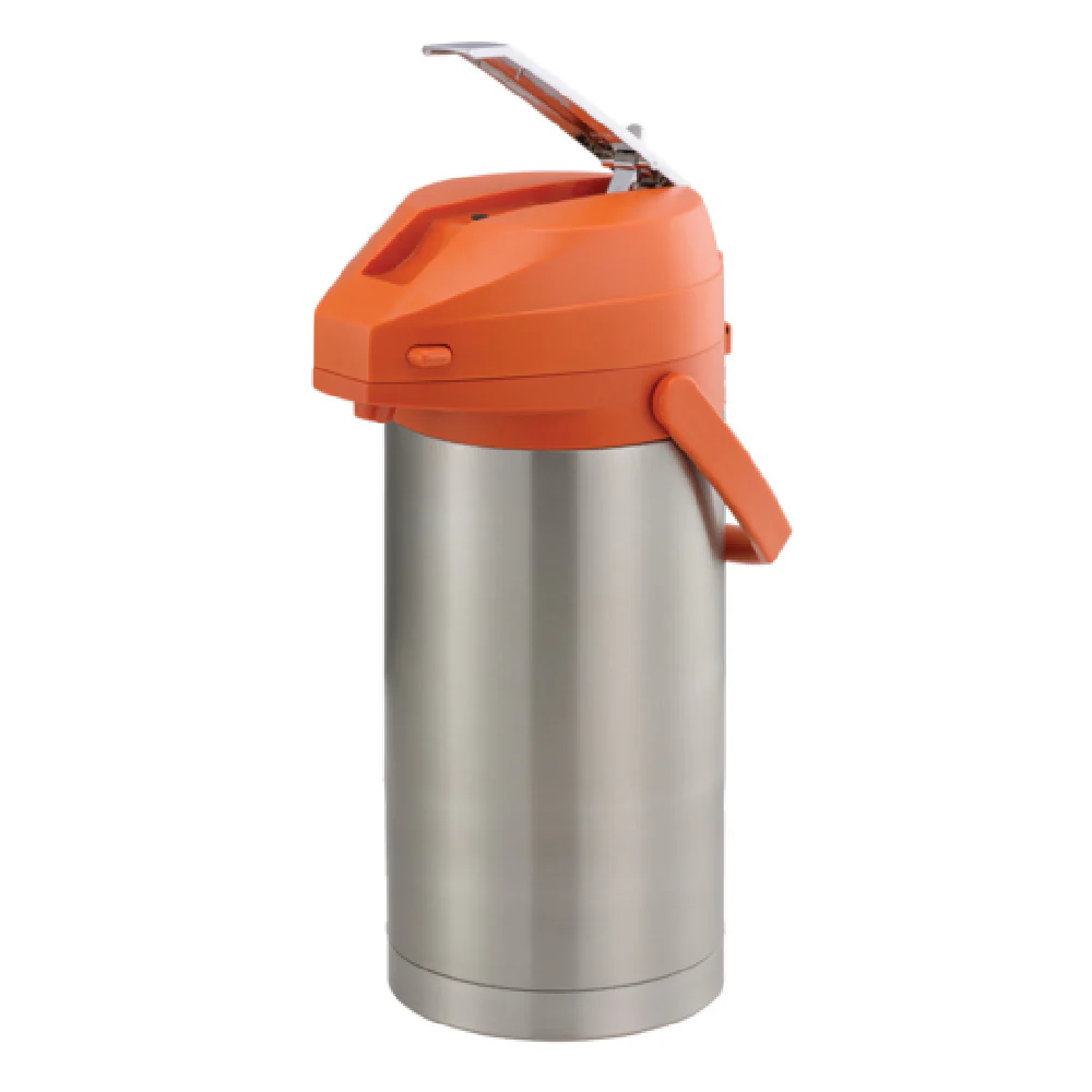 Service Ideas CTAL37OR 3.7 Liter Airpot Vacuum Insulated Lever Top Stainless Steel Orange Service Ideas CTAL37OR 3.7 Liter Airpot Vacuum Insulated Lever Top Stainless Steel Orange