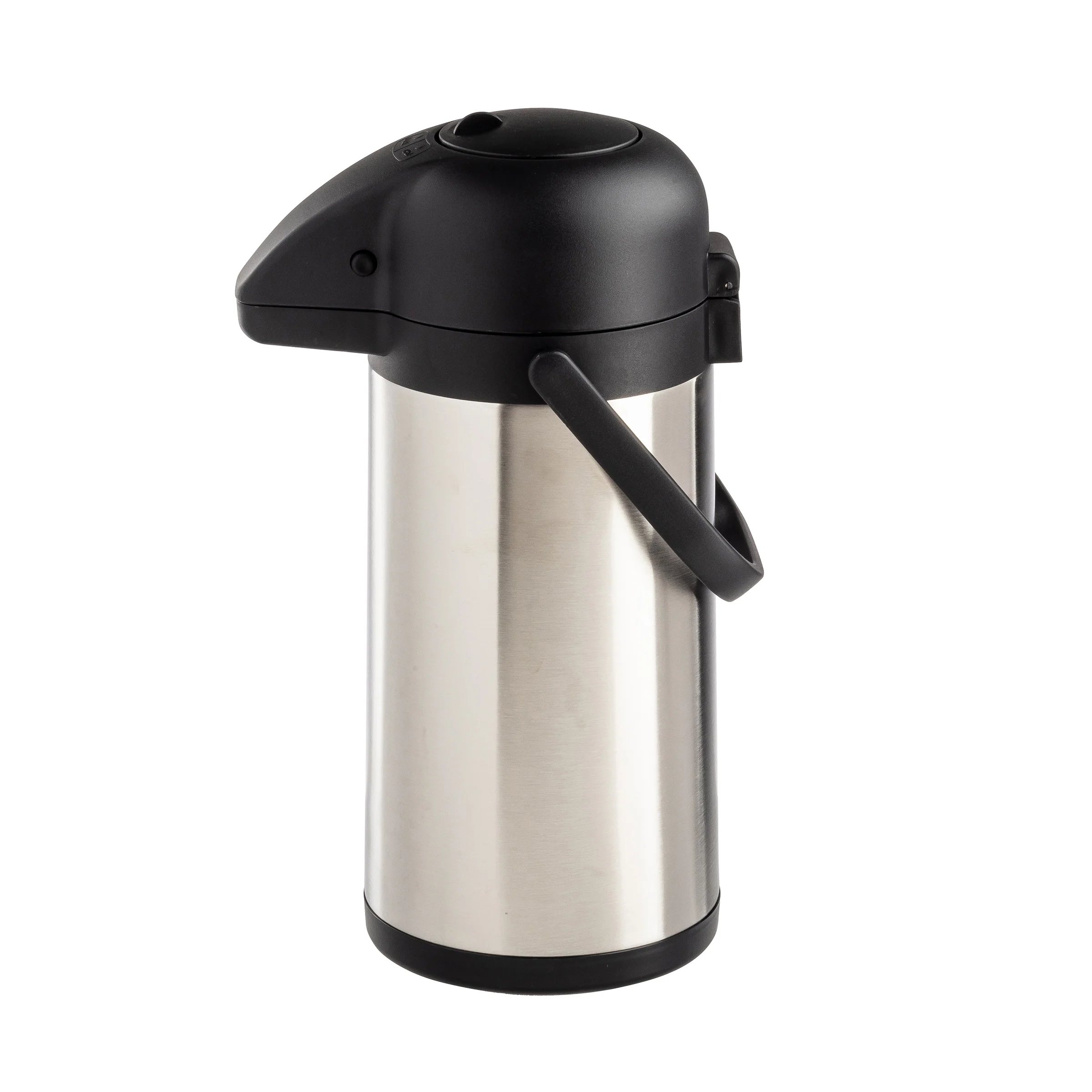 Tablecraft 12658 6 Inch Vacuum Insulated Airpot Stainless Steel 2.5 Liter with Push Button