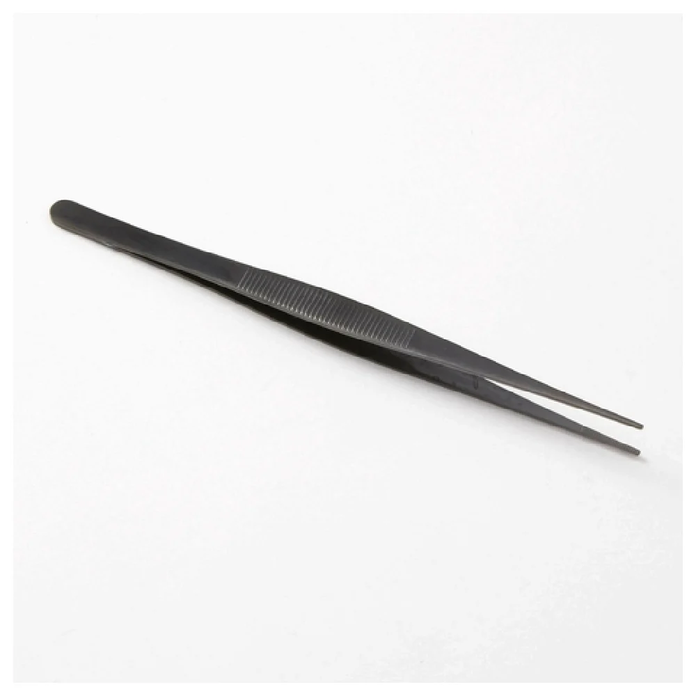 American Metalcraft TWSB6 6-1/4 Inch Straight Bar Tweezers Dishwasher Safe Stainless Steel Black
