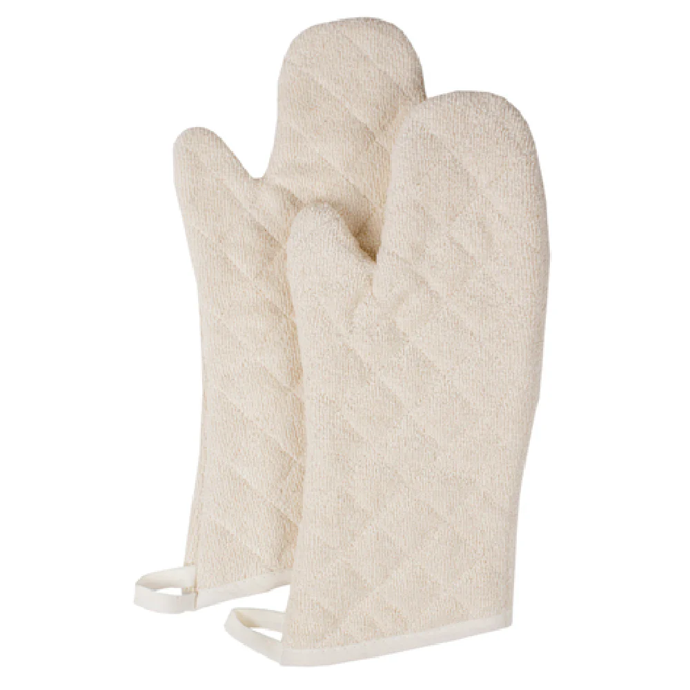 John Ritzenthaler Company CLTTOM27BE-1 17 Inch Oven Mitt Elbow Length Beige Terry Silicone