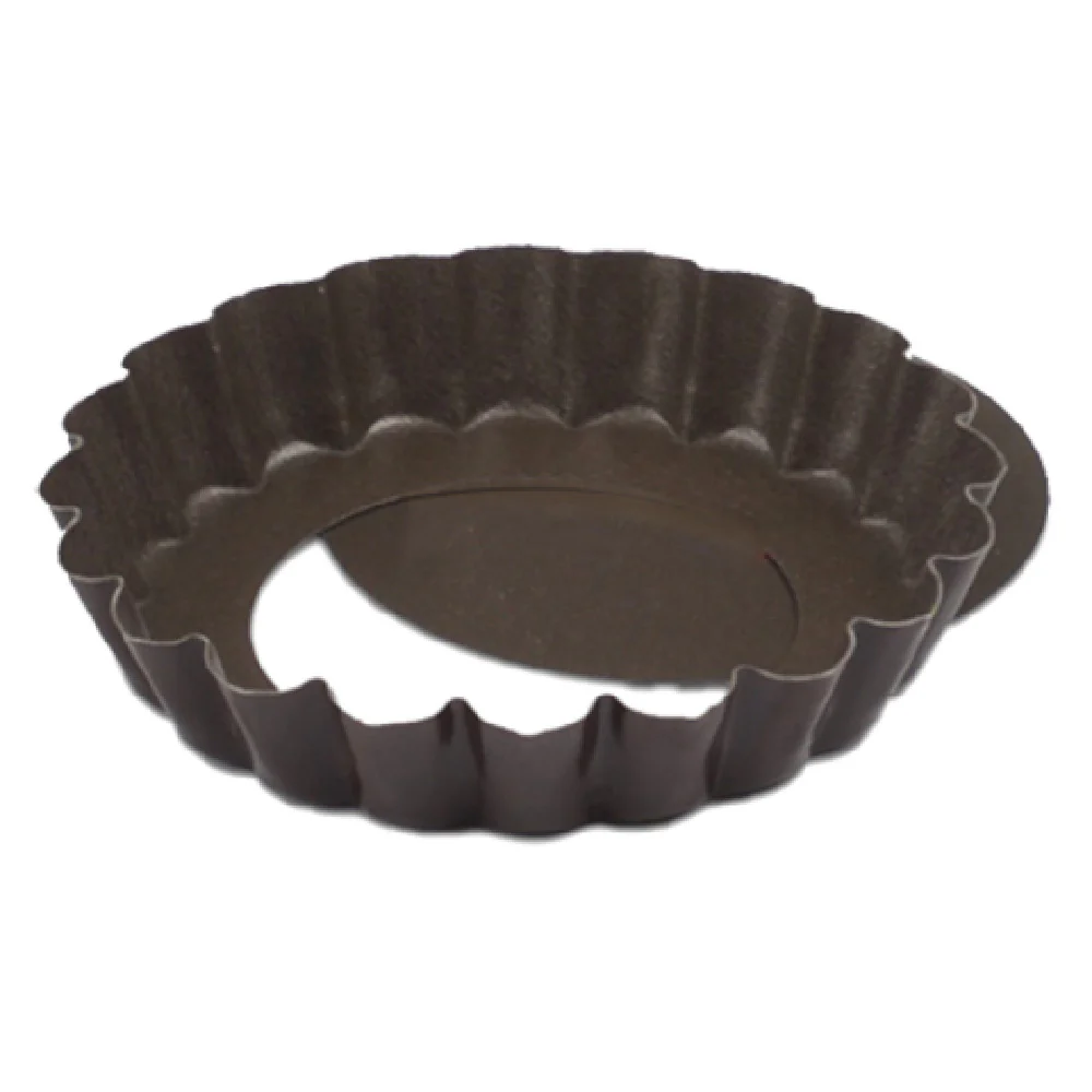 JB Prince M145 4NS 4 Inch Tart Mold Round Fluted Non-stick Coated Steel