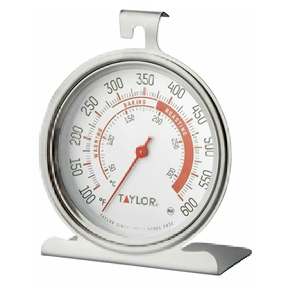 Taylor 5932 3 Inch Dial Oven Thermometer Stainless Steel With Glass Lens