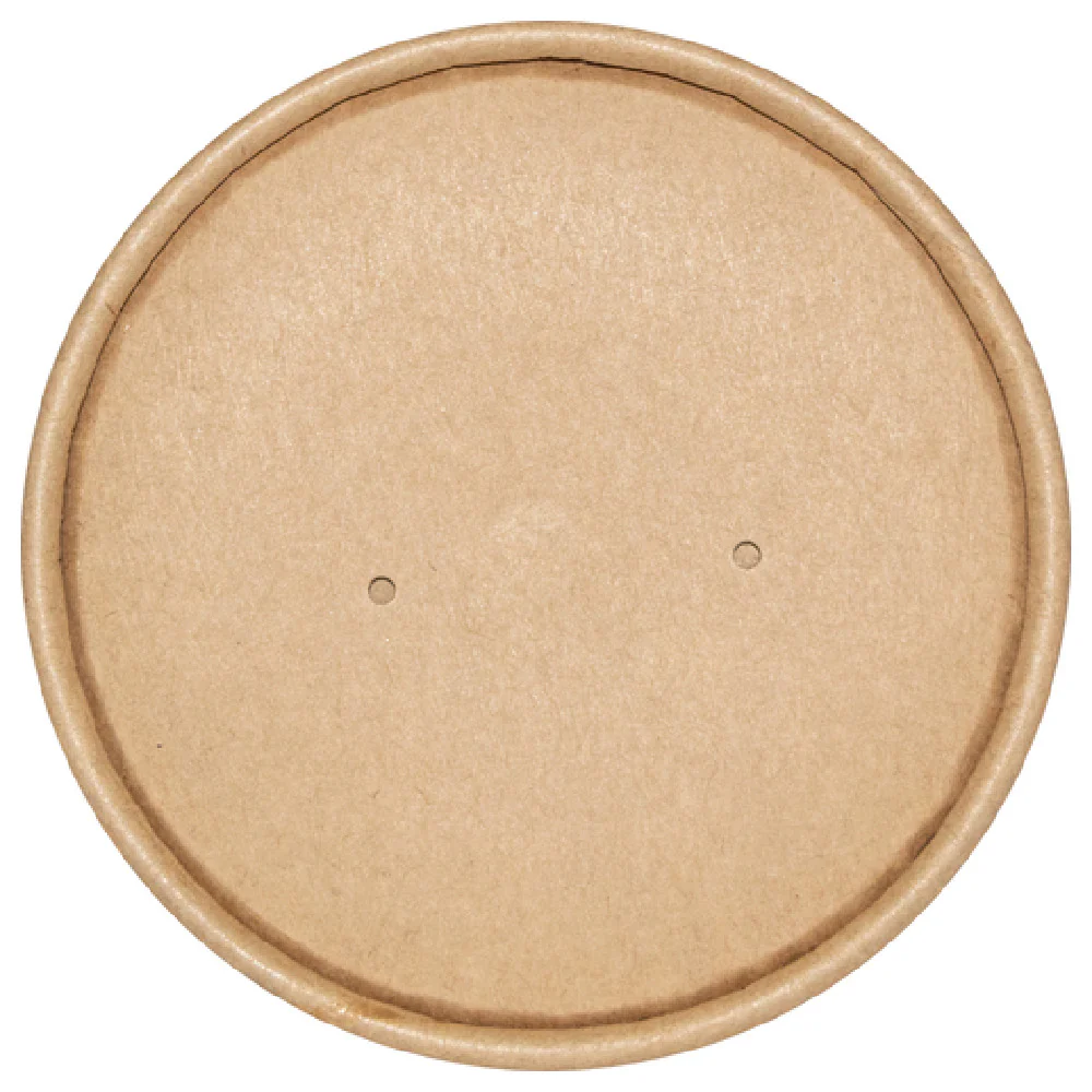 TG-LID-812 Lid 500 Count Vented Kraft Paper Disposable Container Cover TG-LID-812 Lid 500 Count Vented Kraft Paper Disposable Container Cover