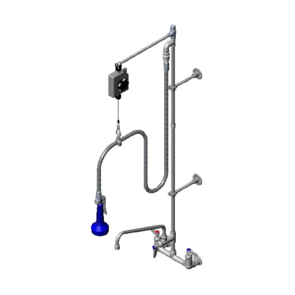 T&S Brass B-0140-08 8 Inch Pre-Rinse Faucet Assembly with Add On Faucet