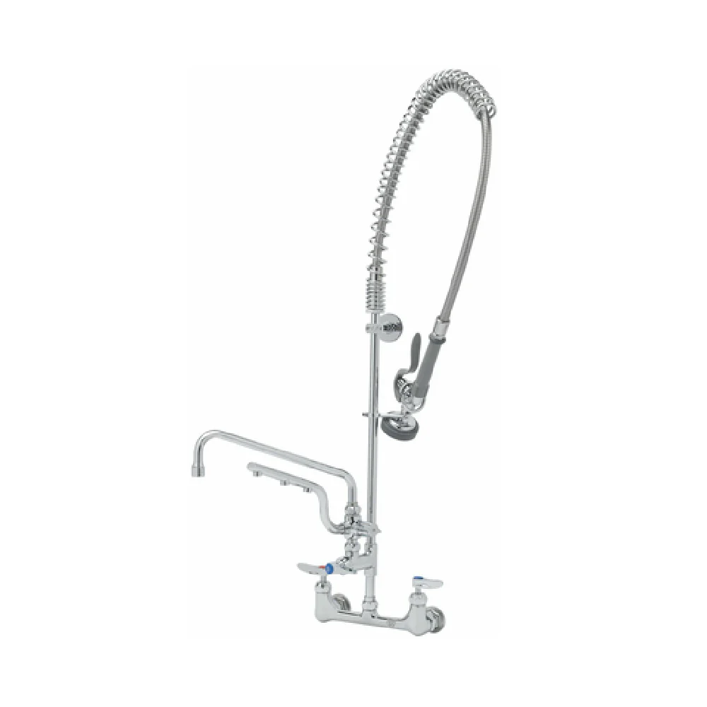 T&S Brass B-0133-U12-CR-B 12 Inch Wall Mount Mixing Faucet with Polished Chrome Body
