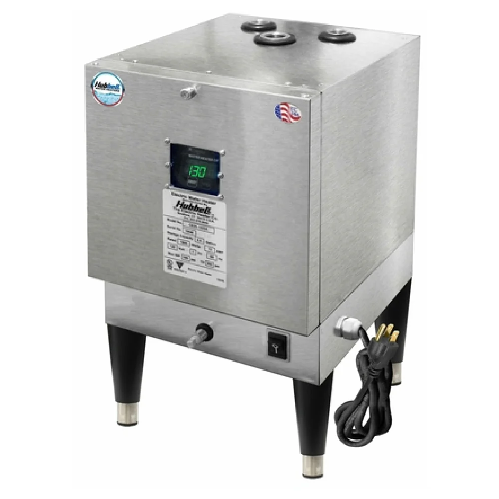 Hubbell J25-1500 10 Inch Electric Water Heater Stainless Steel Compact with 2.5 Gallon