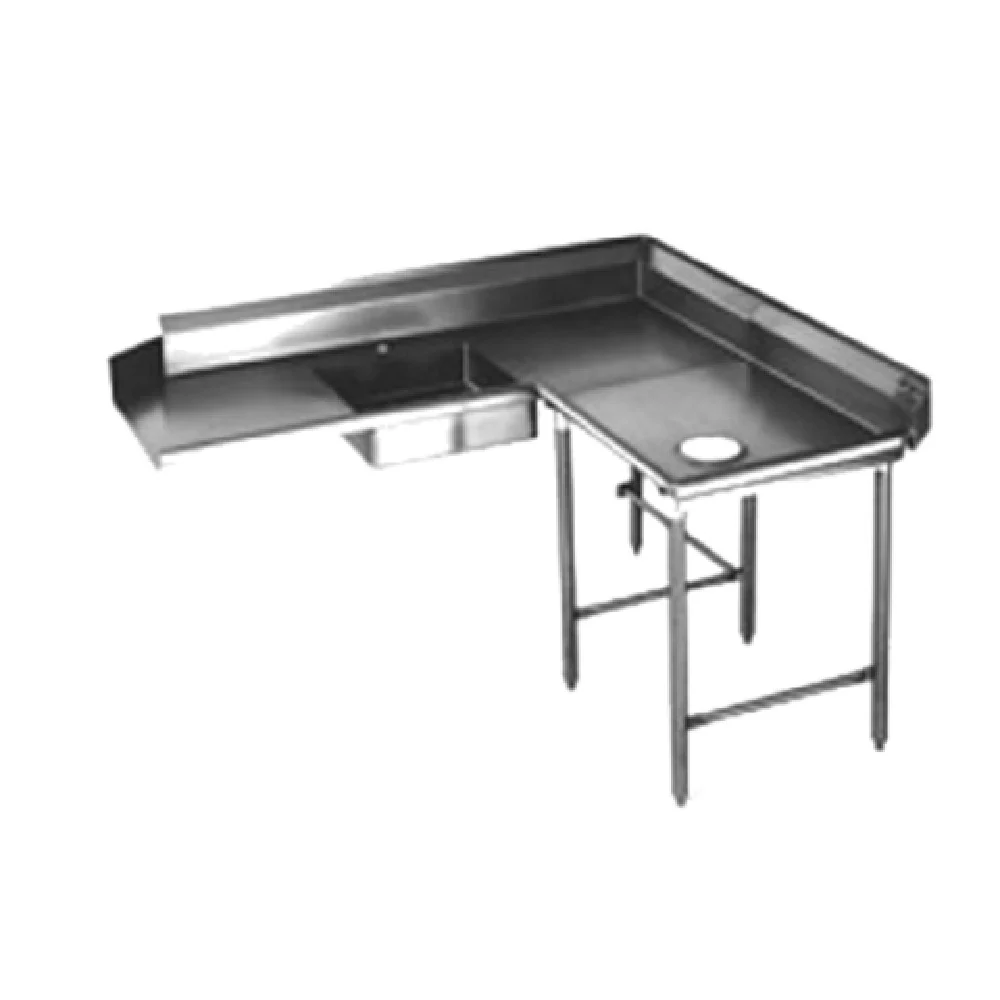 Eagle SDTCR-120-16/4 120 Inch Soiled Dishtable Corner Design Stainless Steel with Pre-Rinse Sink