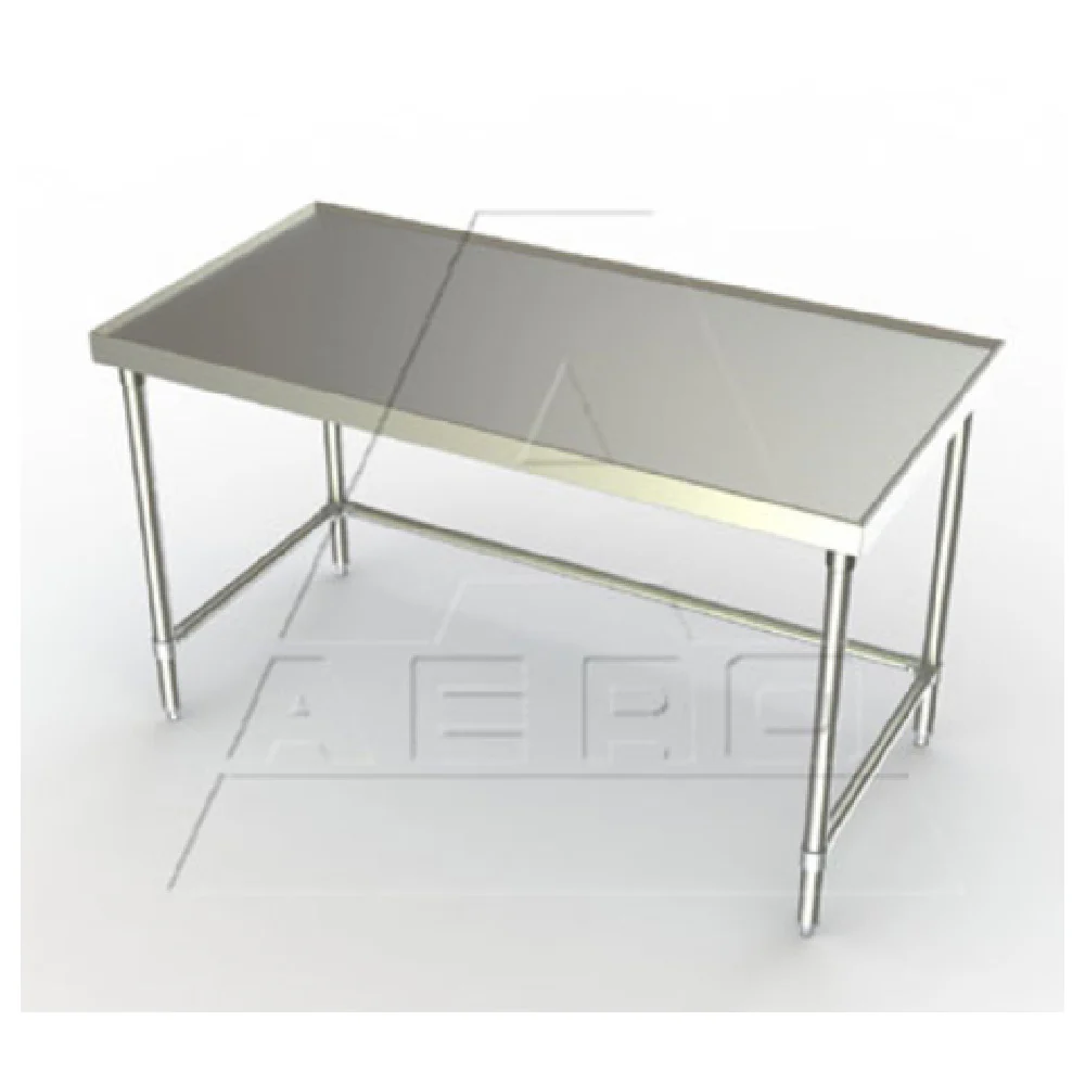 AERO Manufacturing 1TSX-3696 96 Inch Work Table 14 Gauge Stainless Steel Top with Reinforcement