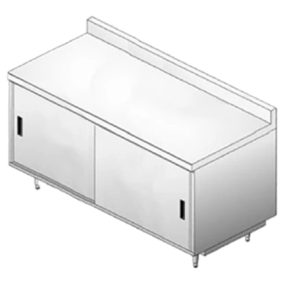 Delfield F16SD72 72 Inch Utility Stand With Undershelves And Sliding Doors