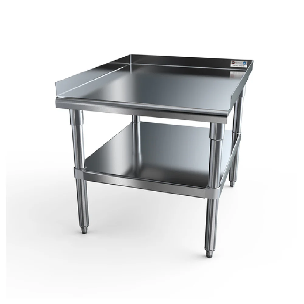 NBR Equipment ESS-2430 25 Inch Premium Equipment Stand Stainless Steel with Undershelf NBR Equipment ESS-2430 25 Inch Premium Equipment Stand Stainless Steel with Undershelf