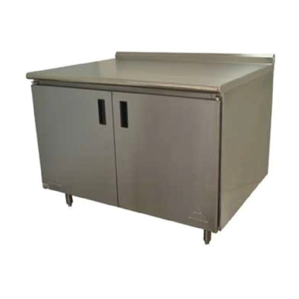 Advance Tabco HF-SS-244 48 Inch Work Table Stainless Steel Cabinet Base with Hinged Doors