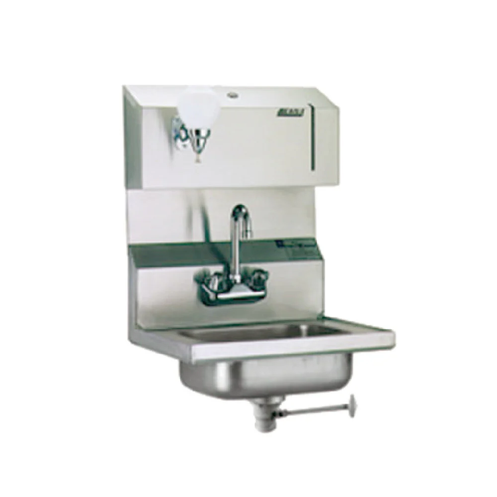 Eagle HSA-10-FLDP-2X 14 Inch Hand Sink Wall Mount with Gooseneck Faucet