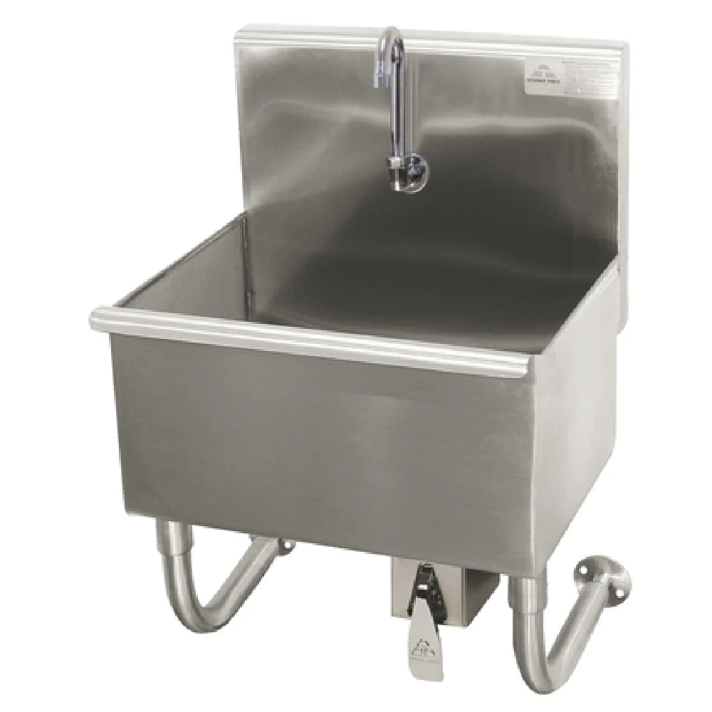 Advance Tabco WSS-16-31KV 31 Inch Stainless Steel Service Sink Wall Mounted with Knee Valve Advance Tabco WSS-16-31KV 31 Inch Stainless Steel Service Sink Wall Mounted with Knee Valve
