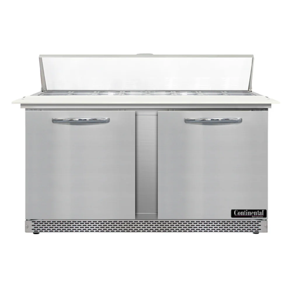 Continental Refrigerator D60N16C-FB 60 Inch Two Section Sandwich Unit with Designer Line Finish