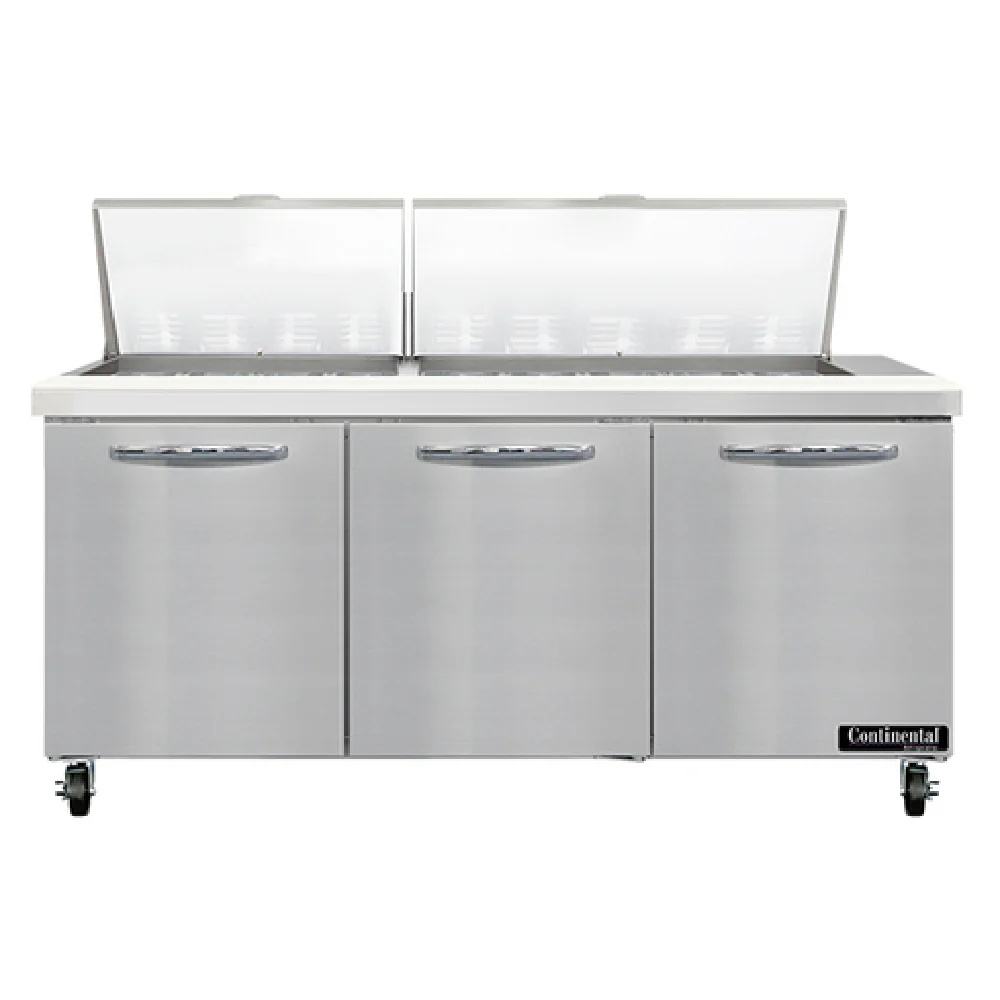 Continental Refrigerator SW72N27M 72 Inch Mighty Top Sandwich Unit 20.6 cu ft