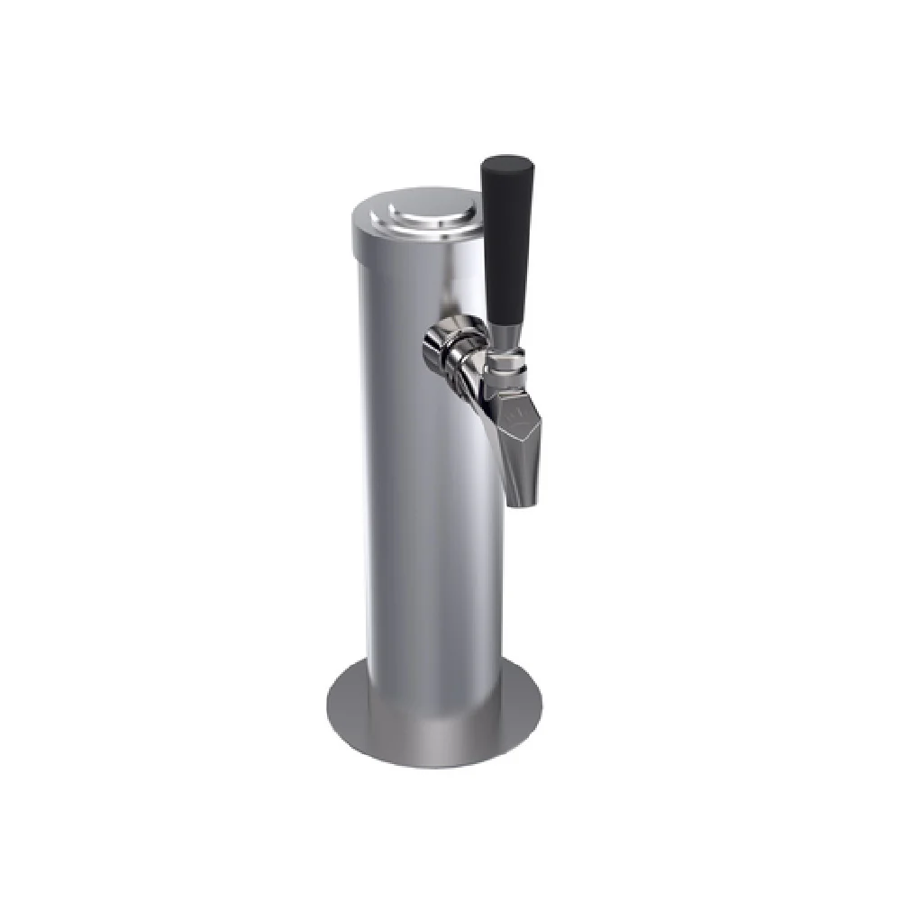 Krowne KSC-1S 12 Inch Glycol Cooled Draft Beer Dispensing Tower Brushed Stainless Steel Faucets and Handles are not included
