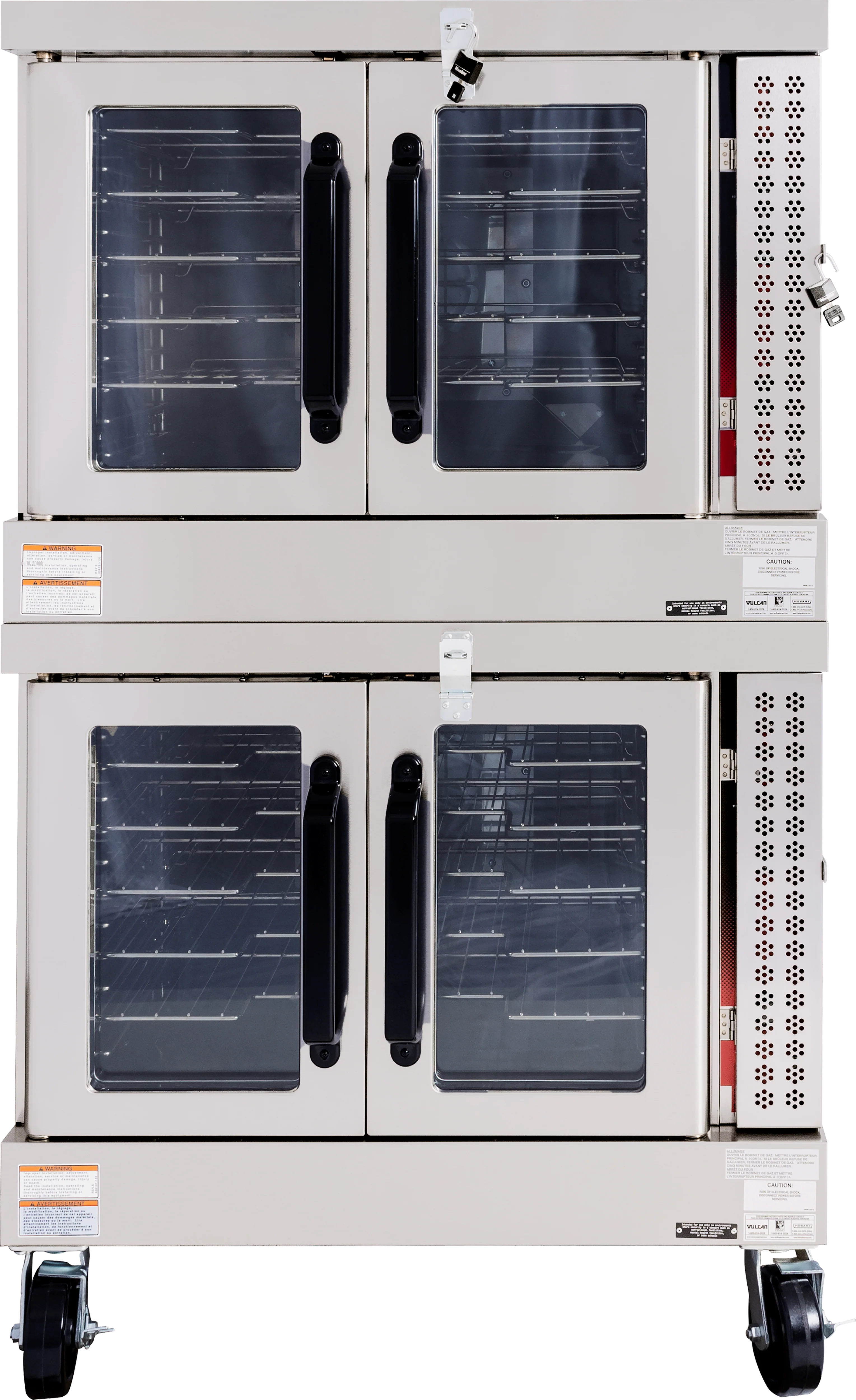 Vulcan VC44GD-QS-PLATINUM_LP 40 Inch Double-deck Gas Convection Oven with 2 Burners 50000 BTU Vulcan VC44GD-QS-PLATINUM_LP 40 Inch Double-deck Gas Convection Oven with 2 Burners 50000 BTU